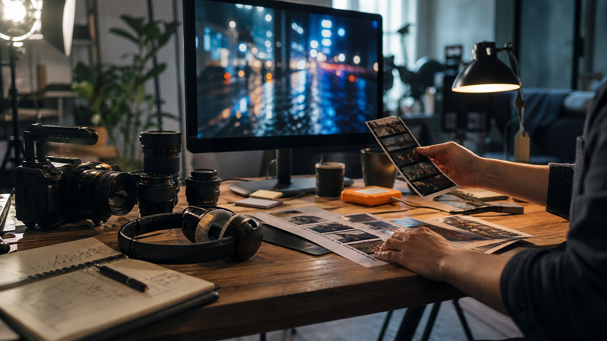 Creative workflow with footage review and edit planning